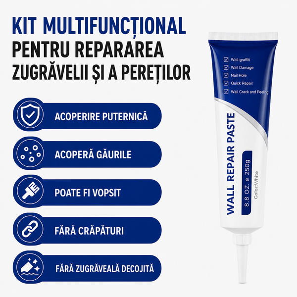 Repară Crăpăturile Pereților în 5 Minute