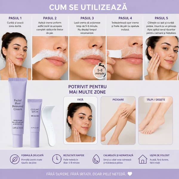 Cremă Delicată pentru Îndepărtarea Părului